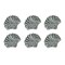 Set of 6 Cast Iron Scallop Sea Shell Drawer Pulls Nautical Cabinet Knobs